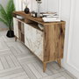 Hanah Home Milan 160 - Nogal y mármol blanco
